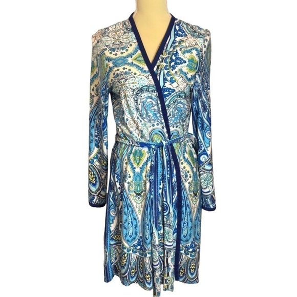 Linea Donatello Paisley Light Weight Robe S/M - Picture 1 of 9